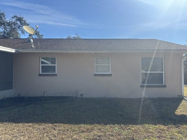 Edgewater Florida stucco porch area before repaint